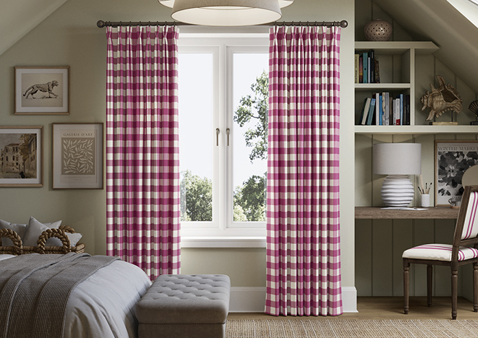 Gingham, Cosmos - Made to Measure Curtains - Image 3
